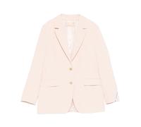 Double Stretch Crepe Single-Breasted Jacket - female - Elisabetta Franchi - Kids Occasion Wear - Pink - 12 Y - Kids 12 Y