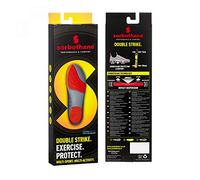 Double Strike Insoles Men & Women - Shock Absorbing Inserts for Plantar Fasciitis, Arch Support & Heel Relief - Antibacterial Shoe Inserts for Walking, Running, Work Boots, Sizes 3 - 12.5 UK