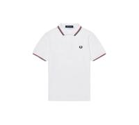 Double Stripe Piqué Polo Shirt M3600 - male - Fred Perry - Polo Shirts - White - M - Tops M