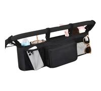 Double Stroller Accessories - 60x20x10cm Spacious Water Proof Organization with 3 Compartments | Stroller Organizer with Cup Holder | for Travel Daily Parents Home Outdoor Camping Walking Home