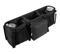 Double Stroller Organizer Bag,Oxford Cloth Folding Pram Organizer Portable Baby Stroller Storage Bag with Reflective Strip for Holding Bottle Snack Toy