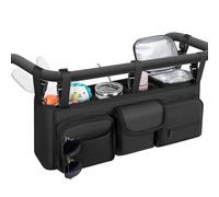 Double Stroller Organizer Compatible with Bob Duallie and Baby Jogger City Mini GT2, Double Baby Stroller Accessories with Cooler Bag, Parent Console Double Jogging Stroller Caddy with Cup Holder