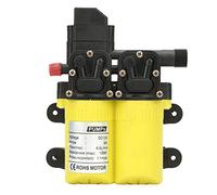 Double Suction Electric Self Priming Diaphragm Water Pump, 12V 100W Water Pump, High Efficiency Dual Inlet Boost Pump with Cast Copper Impeller for Caravan Boat Car (Yellow Shell)