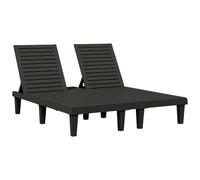 Double Sun Lounger Sun Bed Daybed Chaise Lounge Day Bed Polypropylene vidaXL