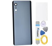 Double Sure Aurora Gray ATT Version Back Cover with Camera Bezel and Camera Lens come with Adhesive for LG Velvet 5G LM-G900N
