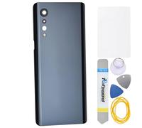Double Sure Aurora Gray US Version Back Cover with Camera Bezel and Camera Lens come with Adhesive for LG Velvet 5G UW LM-G900V