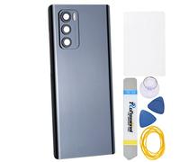 Double Sure Gray Acrylic glass Back Cover Replacement for LG Wing 5G LMF100N LM-F100N with Rare Camera's Frame and Glass Cover Pre-Cut Adhesive and Tool Kit
