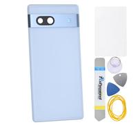 Double Sure Sea Back Housing Rear Camera Frame and Glass with Pre-cut Adhesive for Google Pixel 7a