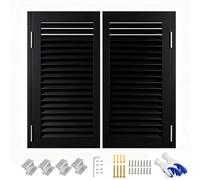 Double Swing Cafe DoorsWood Saloon HalfWaist Swinging Door for Indoor Bar & Porch EntranceTwoWay Opening 3851in Width (Black 98 * 100cm)