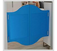 Double Swing Louvre Cafe Doors Wooden Half Waist Doors for Kitchen Bar Porch DoorwaysBlue 100x90cm Stylish & Functional Swinging Doors