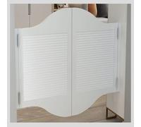 Double Swing Louvre Cafe Doors Wooden Half Waist Doors for Kitchen Bar PorchWhite 85x90cm Elegant Design Durable Easy Installation Perfect for Doorways