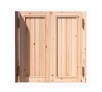 Double Swinging Cafe Doors, Retro Louvered Saloon Swing Door, Wooden Corridor Cowherd Partition Door Auto Close, Easy to Install