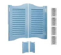 Double Swinging Cafe Saloon DoorInterior Half Doors with Hinges for Kitchen & Shop EntranceRoom Divider High 80cm 90cm 100cm (Blue W138xH80cm)