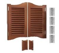 Double Swinging Cafe Saloon DoorsInterior Half Doors for Room Divider Includes Hinges for Kitchen & Shop Entrance High 80cm 90cm 100cm (Brown W116xH80cm)