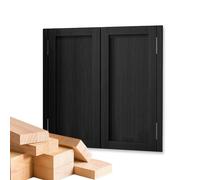 Double Swinging Door Solid Wood Cafe Saloon Doors with Hinges, Wooden Half Waist Partition Door for Kitchen Bar Home Office Entrance(Black,W138*H90cm)