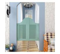 Double Swinging Door Wood Swing Saloon Doors W 88/102/128/150cm Cafe Door for Bar Kitchen Stairs Bedroom Entrance with Auto Close Hinges(Bean Green,W94*H100cm)