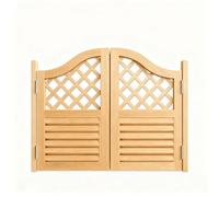 Double Swinging Doors for Cafe Door, W70-150cm,H90cm, Saloon Doors with Hinged, 180° Double-Swing Action, Solid Wood Door for Interior Stairs Restaurant Entrance(Natural,132 * 90cm)