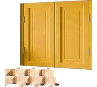 Double Swinging Doors, Interior Solid Wood Saloon Door 31.5" X 35.4" 35.4" X 35.4"Heavy Duty Rustic Western Style Cowboy Auto Close Swing Cafe with Metal Hinges(Yellow,W90cm*H90cm)