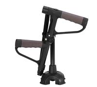 Double T-Handle Baton, Retractable Foldable Anti-Slip Mobility Device Foldable Baton, with LED Light for Old Man