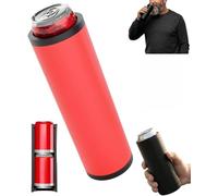 Double Tactical Re-Load Can Holder,Insulation Sleeve It Can Fill Two 12-Ounce Cans,Beverage Cans Beverage Holder,Suitable for Beer and Beverage,Easy to Hold (Red)