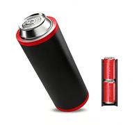 Double Tactical Reload Can Holder, Fast Fill Insulated Sleeve for 12oz Beverage Cans, Beer & Soda Compatible, Easy to Hold, for Tailgate Party, Game & Gift (Black)