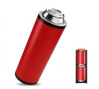 Double Tactical Reload Can Holder, Fast Fill Insulated Sleeve for 12oz Beverage Cans, Beer & Soda Compatible, Easy to Hold, for Tailgate Party, Game & Gift (Red)