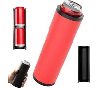 Double Tactical Reload Can Holder-Ultra Chill System, Assault Tactical Insulation Sleeve Slim Can Cooler Fits Two 12oz Beverage Cans, Easy to Hold, Suitable for Beer and Sod (Red)