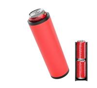 Double Tactical Reload Can Holder-Ultra Chill System, Insulated Dual Beer Cooler for 12oz Cans, Gravity-Fed Stacking Sleeve, Funny Outdoor Camping & Tailgating Gift for Men (Black) (Red)