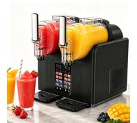 Double Tank Slush Maker - Soft Serve Ice Cream Machine for Home, Easy to Use, Convenient and Fun Starter Kit for Frozen Treats, Family Gatherings and Parties
