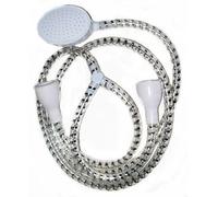 Double Tap Bath Shower Attachment 1.5m Flexible Hose with Spray Head - Push-On Rubber Connectors for Hair Washing, Pet Bathing & Baby Rinse Universal Fit.