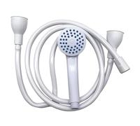 Double Tap Shower Spray Attachment - 1.5m Flexible Hose, Rubber Push-On Universal Connector, Handheld Shower Head for Taps (1.5M)