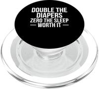 Double The Diapers Zero The Sleep Twin Dad PopSockets PopGrip for MagSafe