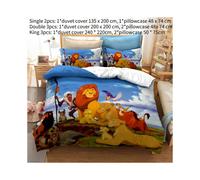 (Double) The King Simba Lion Bedding Single Double And King Duvet Cover Polyester Fiber