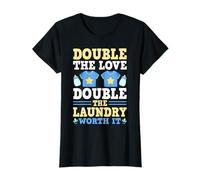 Double The Love Double The Laundry Twin Mom Funny Gift T-Shirt