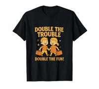 Double The Trouble Double The Fun Sibling Adventure T-Shirt