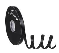 Double Thin Black Ribbon 2/5 Inch 80 Yards,Satin Ribbons Black Ribbon for Balloons Gift Wrapping Cake Crafts Hair Ribbons Bows Bouquet Floral Arrangementwedding Decoration