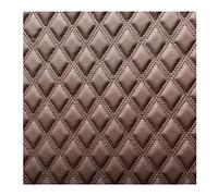 Double Thread Quilted Faux Leather Vinyl Fabric Foam Backing Diamond Upholstery Material (Colour: Brown,Size: 1.55x1m/5.1x3.28ft) (Color : Brown, Size : 1.55x10m)
