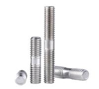 Double threaded rod. 304 Stainless Steel Double Ended Stud Set - Metric M3 M4 M5 M6 M8 M10 M12 M16 Assorted Lengths 30mm to 200mm(M5 5PCS,200mm)