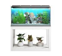 Double-Tier Aquarium Stand System, Multi-Size Fish Tank Shelving Unit, Sturdy Load-Bearing Capacity, Ideal for Home Living Room Aquariums(Style A,23.7x13.8in)