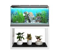 Double-Tier Aquarium Stand System, Multi-Size Fish Tank Shelving Unit, Sturdy Load-Bearing Capacity, Ideal for Home Living Room Aquariums(Style B,23.7x11.8in)