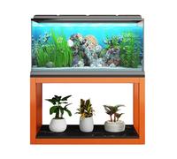 Double-Tier Aquarium Stand System, Multi-Size Fish Tank Shelving Unit, Sturdy Load-Bearing Capacity, Ideal for Home Living Room Aquariums(Style F,23.7x13.8in)
