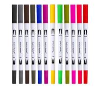 Double Tip Brush Pens,Washable Double Tip Colored Pen - Water Based Art Marker Set For Teacher, Coloring Illustration, Journaling