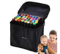 Double Tip Marker Pens - Professional 40 Pack, Fast Drying Ink | Vibrant Color Options Fine Broad Tips, Great for Drawing, Coloring, Art Class, Preschool Activities, Creative Learning Tools