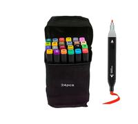 Double Tip Markers - Drawing Markers Pen - DPermanent - Double Tip Coloring Sketching Marawing Supplies Kit With Carrying Case, Drawing Marker Pen For Artists, Journal