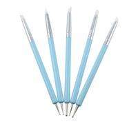 Double Tipped Silicone Clay Sculpting Tools - Nail Dotting Tool | Silicone Nail Tools | 5 Pieces,Pottery Polish & Decoration Products, Point Drill Pen for Young, Old, Professionals | Tipped Nail Pen
