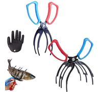 Double-Toothed Three-Toothed Fish-Controlling Pliers - 2026 New 3 Claw Fish Gripper, Multifunctional Metal Fishing Pliers for Outdoor Fishing (Mix)