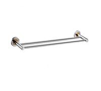 Double Towel Bar, Tiberham Double Layer Towel Rail Multi-Function Towel Rack, Contemporary Style Polished Finish Towel Holder Hanger Wall Mounted Bathroom Towel Shelf