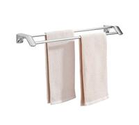 Double Towel Rack for Bathroom - Stainless Steel Wall-Mounted Towel Holder, No Drill Design, Space-Saving Shower Shelf nizer, Durable and Stylish Étagère de Douche.
