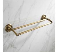 Double Towel Rail Rack Bar Hanger Bathroom Antique Brass