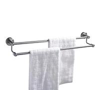 Double Towel Rails 70cm 80cm 90cm 100cm, Stainless Steel Wall Mounted Bathroom Towel Bar Rack Silver Towel Holder (Size : 27.6 inch/70cm)